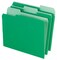 Pendaflex Two-Tone File Folder, Letter Size, 1/3 Cut Tabs, Green, Pack of 100